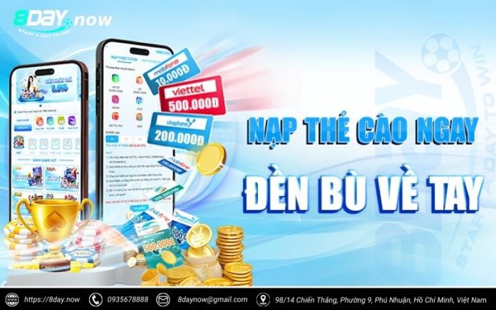 Khuyến mãi 8Day: Nạp Thẻ Cào Ngay - Đền Bù Về Tay