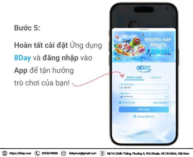 Hướng dẫn tải app 8Day 6 tai app 8day 10