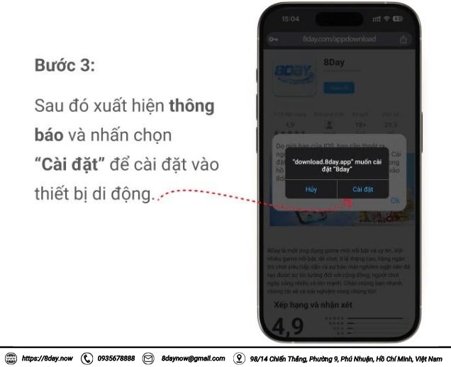 Hướng dẫn tải app 8Day 4 tai app 8day 4