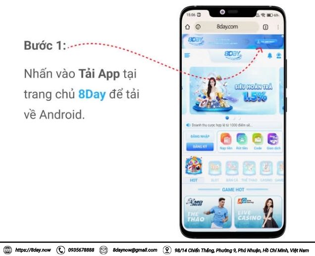 Hướng dẫn tải app 8Day 7 tai app 8day 6